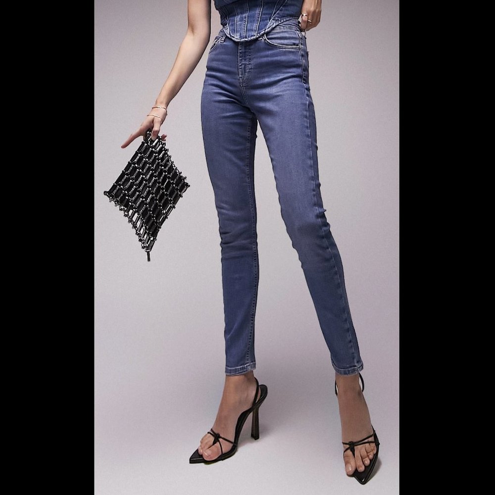 Topshop Jamie Jean, Mid Blue